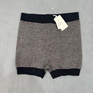 $100 Nude Lucy Womens Size Small Active Knit Shorts Organic Cotton Brown NU24657